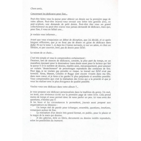Concernant les dédicaces pour Zoo…