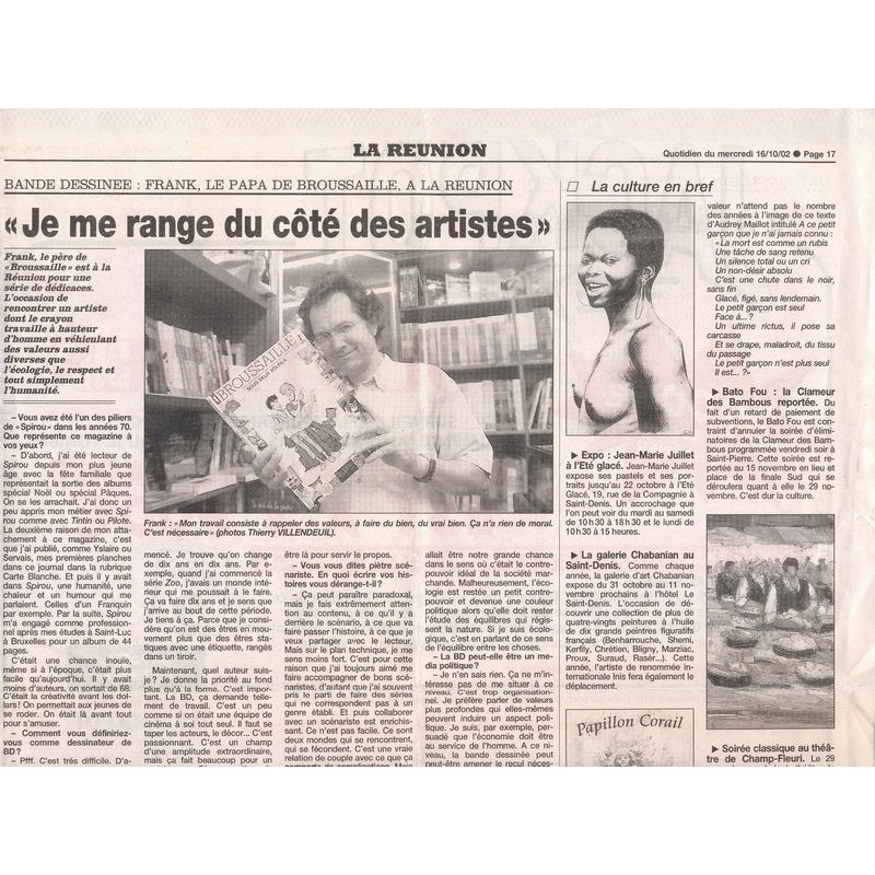 La réunion du 16/10/02