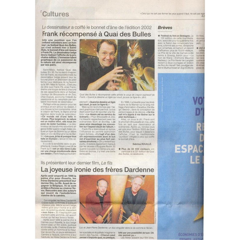 Ouest France du 28/10/02