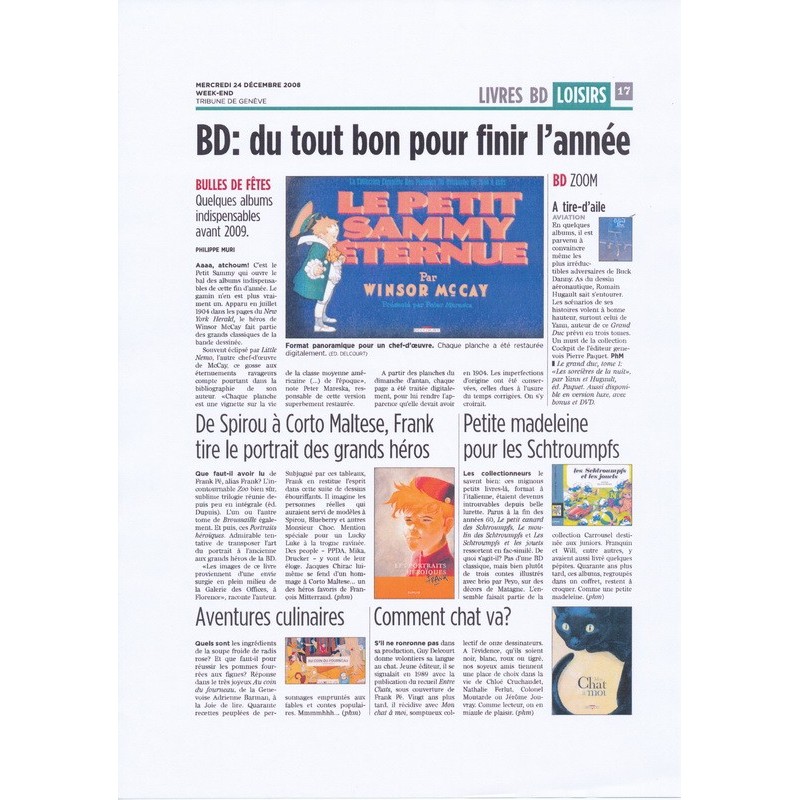 Tribune de Genève du 24/12/2008