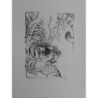 Tigre litho sur pierre