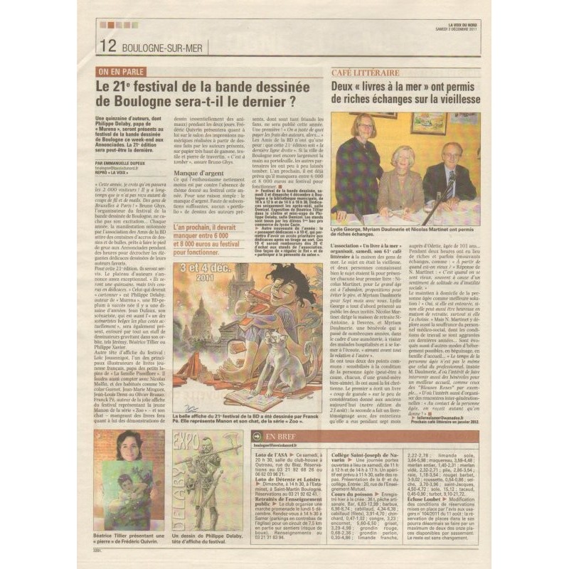 La voix du nord 3/12/2011