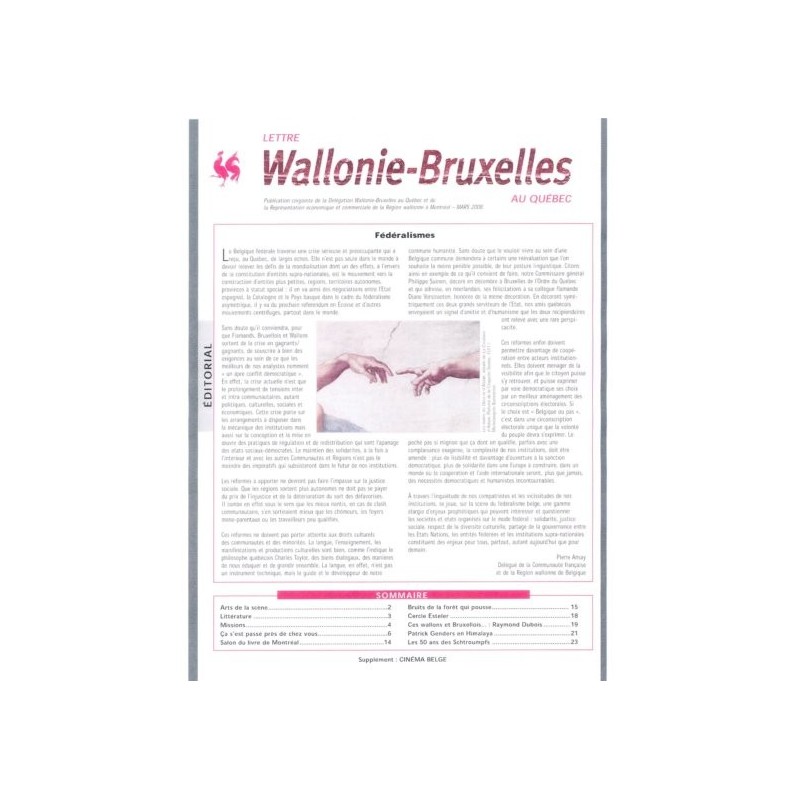 Lettre Wallonie-Bruxelles au Québec 3-2008