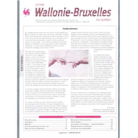 Lettre Wallonie-Bruxelles au Québec 3-2008