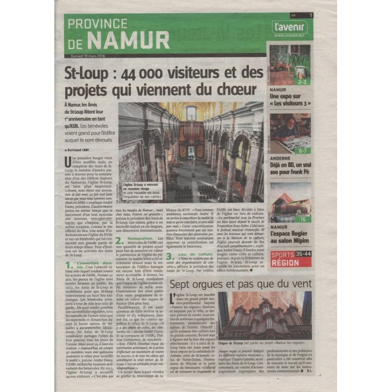 L'Avenir du 19-3-2016