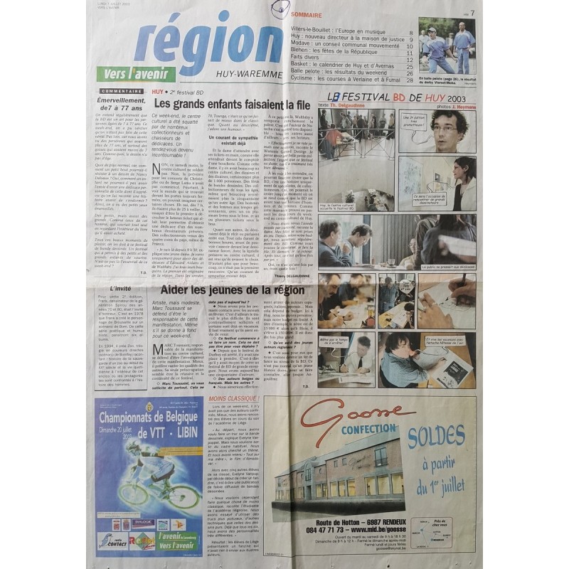 Vers l'Avenir du 7/7/2003