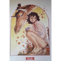 Manon et girafe