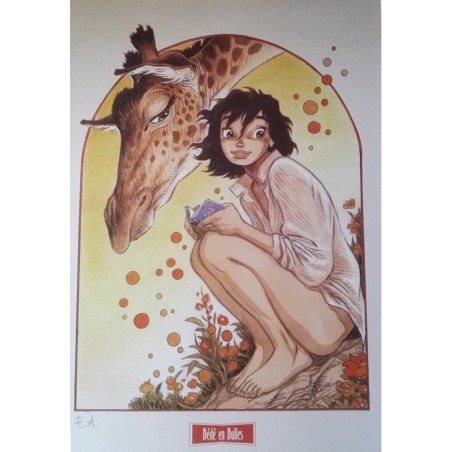 Manon et girafe