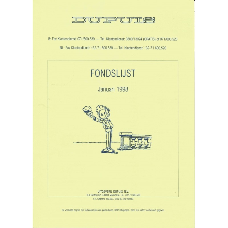 Liste de prix Dupuis