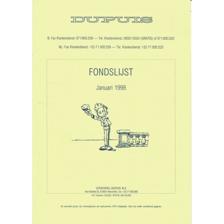 Liste de prix Dupuis