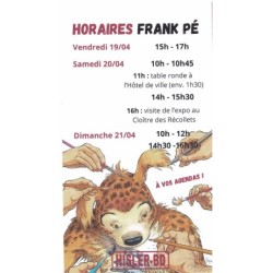 Horaires rencontre Frank Pé
