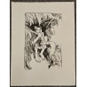 Gorille litho sur pierre