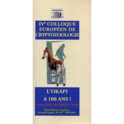 4° colloque européen de crypto zoologie