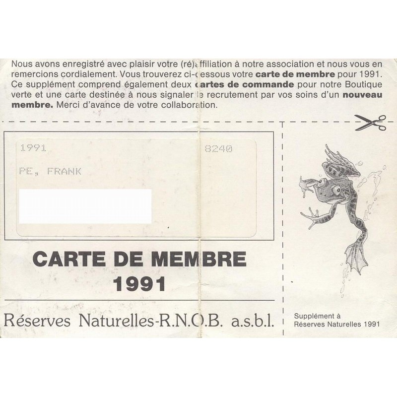 Carte de membre