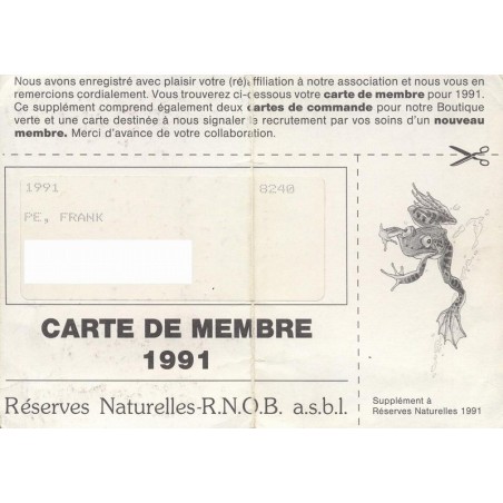 Carte de membre
